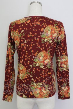 画像2: PINK HOUSE / いちごバスケット柄カットソー  ボルドー T-25-11-15-033-LO-TO-SA-ZT