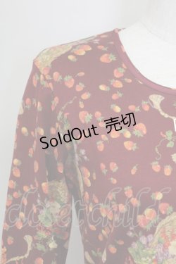 画像3: PINK HOUSE / いちごバスケット柄カットソー  ボルドー T-25-11-15-033-LO-TO-SA-ZI