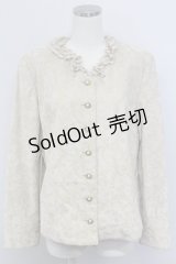 INGEBORG / 型押し風小花総柄ジャケット  ベージュ T-25-11-15-034-LO-JA-SA-ZI