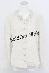 INGEBORG / 型押し風小花総柄ジャケット  ベージュ T-25-11-15-034-LO-JA-SA-ZI