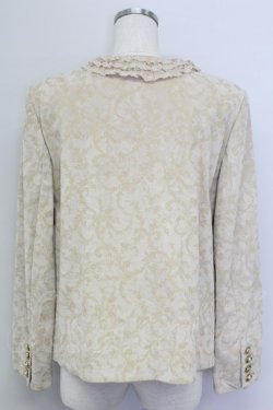 画像2: INGEBORG / 型押し風小花総柄ジャケット  ベージュ T-25-11-15-034-LO-JA-SA-ZT