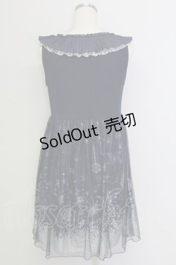 画像2: axes femme / チュール重ね結晶柄チュニ  ネイビー T-25-11-15-036-AX-OP-SA-ZI