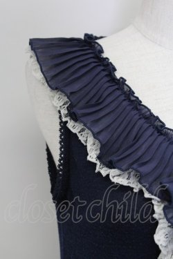 画像3: axes femme / チュール重ね結晶柄チュニ  ネイビー T-25-11-15-036-AX-OP-SA-ZT