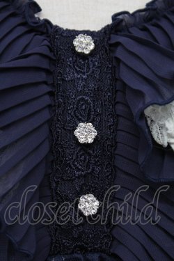 画像4: axes femme / チュール重ね結晶柄チュニ  ネイビー T-25-11-15-036-AX-OP-SA-ZT