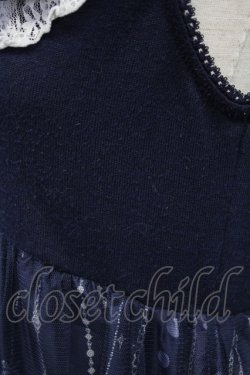 画像6: axes femme / チュール重ね結晶柄チュニ  ネイビー T-25-11-15-036-AX-OP-SA-ZT