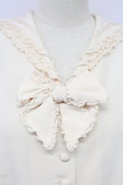 画像3: PINK HOUSE / セーラー襟リボン半袖ブラウス  アイボリー T-25-11-15-004-LO-BL-SA-ZT