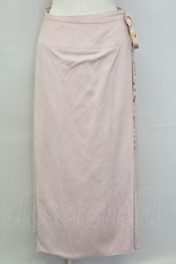 画像1: INGEBORG / 裏地手書きお花総柄巻きスカート  ピンク T-25-11-15-042-LO-SK-SA-ZT