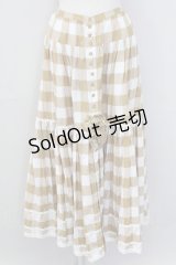 PINK HOUSE / ギンガムチェックスカート  ブラウンＸ白 T-25-11-15-043-LO-SK-SA-ZI