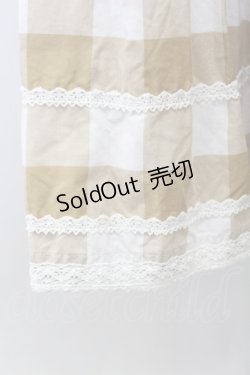 画像5: PINK HOUSE / ギンガムチェックスカート  ブラウンＸ白 T-25-11-15-043-LO-SK-SA-ZI