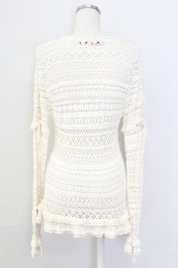 画像2: PINK HOUSE / 鈴蘭モチーフ付きカーディガン  アイボリー T-25-11-15-005-LO-TO-SA-ZT