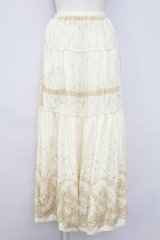 PINK HOUSE / 鈴蘭柄スカート  ベージュ T-25-11-15-045-LO-SK-SA-ZI