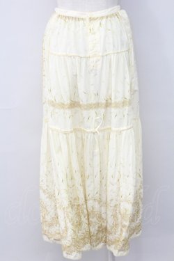 画像2: PINK HOUSE / 鈴蘭柄スカート  ベージュ T-25-11-15-045-LO-SK-SA-ZT