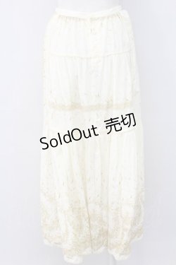 画像2: PINK HOUSE / 鈴蘭柄スカート  ベージュ T-25-11-15-045-LO-SK-SA-ZI