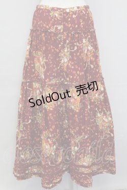 画像2: PINK HOUSE / いちごバスケット柄スカート  ボルドー T-25-11-15-047-LO-SK-SA-ZT