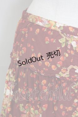 画像3: PINK HOUSE / いちごバスケット柄スカート  ボルドー T-25-11-15-047-LO-SK-SA-ZT