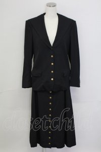 PINK HOUSE / 4つボタンジャケット&スカートセットアップ  黒 T-25-11-15-049-LO-OP-SA-ZI