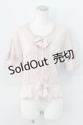 PINK HOUSE / リボン&ピンタック半袖ブラウス  ピンク T-25-11-15-007-LO-BL-SA-ZT240