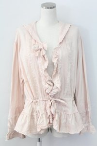 PINK HOUSE / セーラー襟ピンタックフリルオーバーブラウス  ピンク T-25-11-15-008-LO-BL-SA-ZI