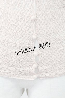 画像4: PINK HOUSE / フラワー透かし半袖カーディガン  ピンク T-25-11-15-010-LO-TO-SA-ZI