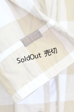 画像6: PINK HOUSE / ギンガムチェックフードシャツ L ブラウンＸ白 T-25-11-15-012-LO-BL-SA-ZI