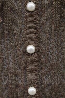 画像4: INGEBORG / ケープ風襟半袖ニットカーディガン  ブラウン T-25-11-15-016-LO-TO-SA-ZT