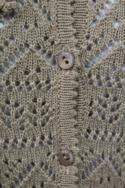 画像4: PINK HOUSE / カメリアモチーフニットカーディガン  ブラウン T-25-11-15-018-LO-TO-SA-ZT