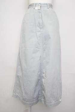 画像1: PINK HOUSE / ロゴptチノスカート M サックス T-25-11-20-033-LO-SK-SA-ZT