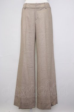 画像1: INGEBORG / 裾折り返しパンツ L ブラウン T-25-11-20-034-LO-PA-SA-ZT