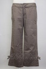 画像1: 【SALE】INGEBORG / 裾リボンパンツ L ブラウン T-25-11-20-036-LO-PA-SA-ZT438 (1)