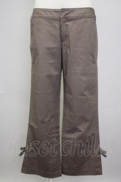 画像1: INGEBORG / 裾リボンパンツ L ブラウン T-25-11-20-036-LO-PA-SA-ZT