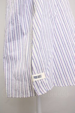 画像3: PINK HOUSE / ストライプ巻きスカート  ブルーストライプ T-25-11-20-006-LO-SK-SA-ZT