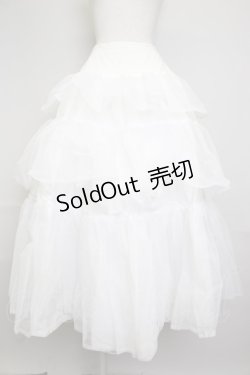 画像1: WONDERFUL WORLD / 別珍半袖ボリュームドレス&アンダースカートセット  ホワイト T-25-11-20-007-LO-OP-SA-ZT428