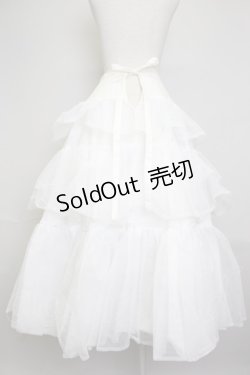 画像2: WONDERFUL WORLD / 別珍半袖ボリュームドレス&アンダースカートセット  ホワイト T-25-11-20-007-LO-OP-SA-ZT428