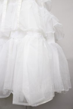 画像3: WONDERFUL WORLD / 別珍半袖ボリュームドレス&アンダースカートセット  ホワイト T-25-11-20-007-LO-OP-SA-ZT