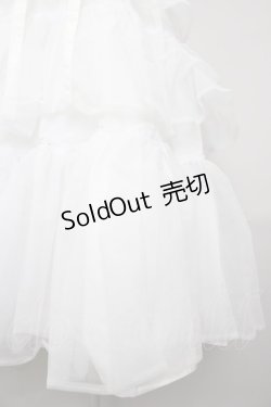 画像3: WONDERFUL WORLD / 別珍半袖ボリュームドレス&アンダースカートセット  ホワイト T-25-11-20-007-LO-OP-SA-ZT428