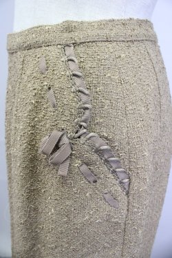 画像3: INGEBORG / はしごリボンツイードロングスカート M ベージュ T-25-11-20-008-LO-SK-IG-ZT