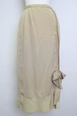 画像1: 【SALE】INGEBORG / 裾リボンスカート  ブラウン T-25-11-20-010-LO-SK-SA-ZT417 (1)