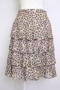 INGEBORG / レオパードティアードスカート 9 ベージュ×クロ T-25-11-20-011-LO-SK-IG-ZT417