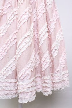 画像4: PINK HOUSE / 配色フリルローンスカート  ピンク T-25-11-20-012-LO-SK-SA-ZT