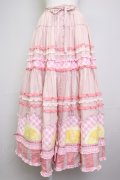 PINK HOUSE / レモンケーキパッチワークスカート  ピンク T-25-11-20-013-LO-OP-SA-ZT