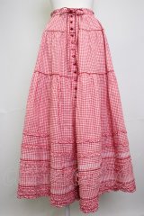 PINK HOUSE / ギンガムチェックスカート  赤Ｘ白チェック T-25-11-20-015-LO-SK-SA-ZT419
