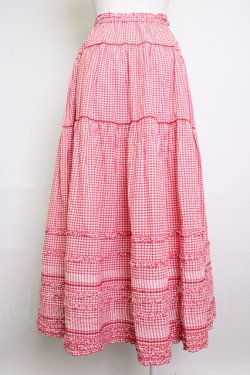 画像2: PINK HOUSE / ギンガムチェックスカート  赤Ｘ白チェック T-25-11-20-015-LO-SK-SA-ZT