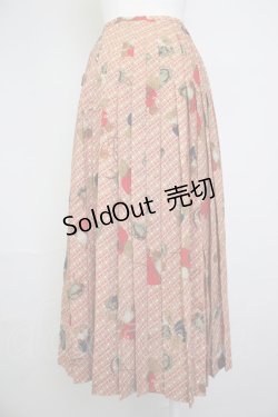 画像2: 【SALE】PINK HOUSE / 帽子クマ柄巻きプリーツスカート  レッド T-25-11-20-017-LO-SK-SA-ZT419