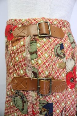 画像3: PINK HOUSE / 帽子クマ柄巻きプリーツスカート  レッド T-25-11-20-017-LO-SK-SA-ZT