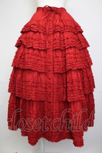 PINK HOUSE / ローンフリルスカート  赤 T-25-11-20-019-LO-SK-SA-ZT419