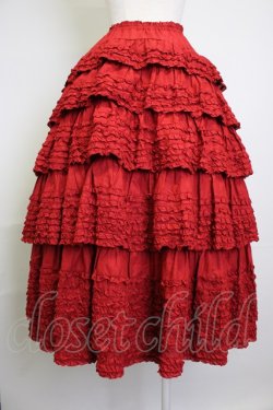 画像2: PINK HOUSE / ローンフリルスカート  赤 T-25-11-20-019-LO-SK-SA-ZT