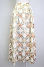 画像2: 【SALE】PINK HOUSE / 薔薇チェッカー柄カットスカート  ブルー T-25-11-20-002-LO-SK-SA-ZT428 (2)