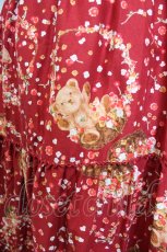 画像3: PINK HOUSE / Flower Picnic プリントパッチワークスカート  赤 T-25-11-20-020-LO-SK-ET-ZT419 (3)