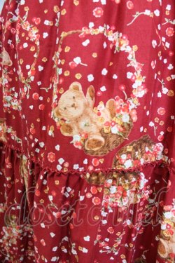 画像3: PINK HOUSE / Flower Picnic プリントパッチワークスカート  赤 T-25-11-20-020-LO-SK-ET-ZT