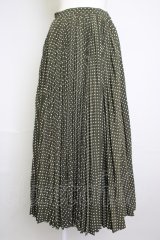 INGEBORG / ドットプリーツスカート  カーキＸ白 T-25-11-20-021-LO-SK-SA-ZT419